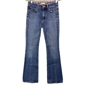 Paige Women 26 Bootcut Rising Glen Blue Stretch Denim Mid Rise Jeans Y2K